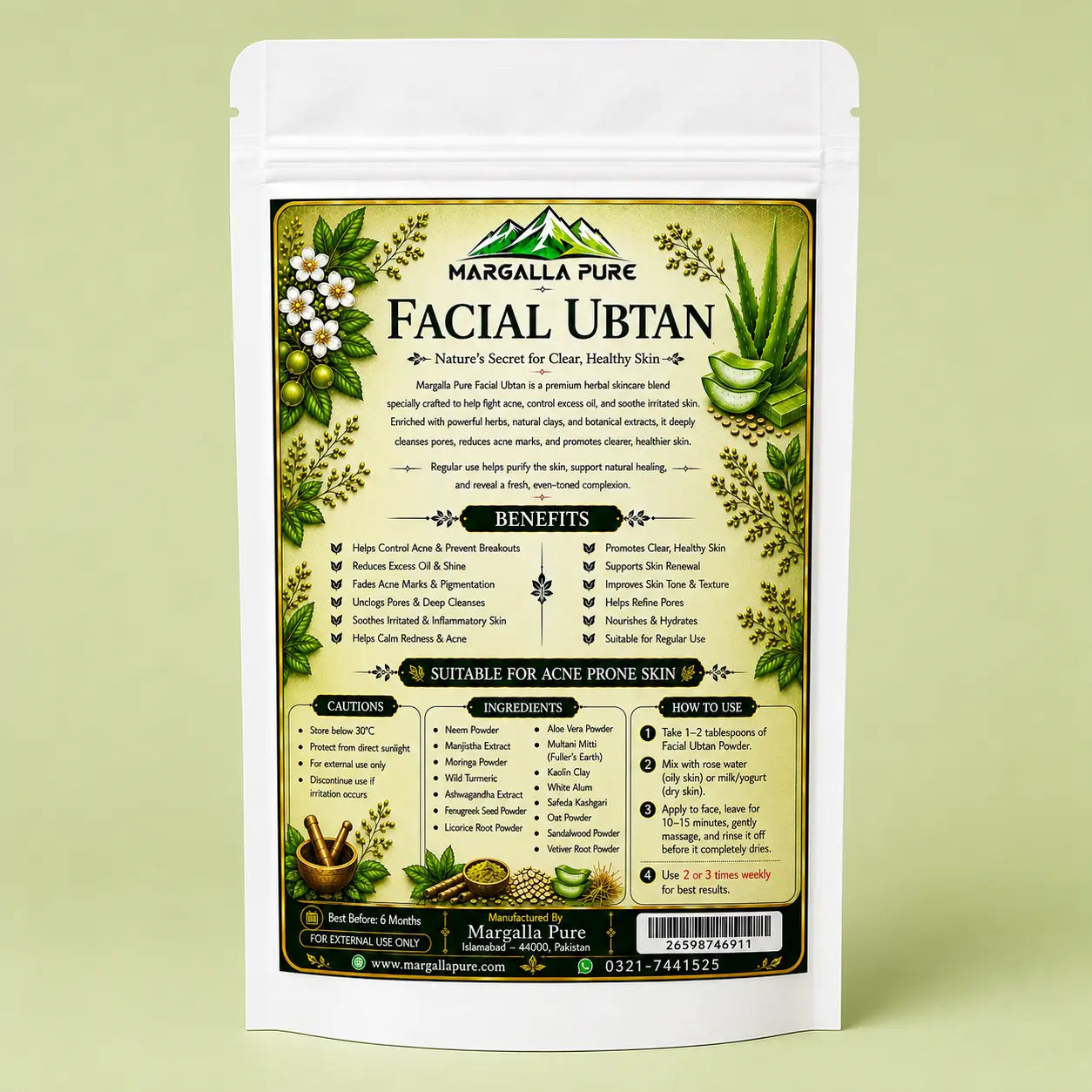 Facial Ubtan - Acne Control | Pack of 2 Bundle - Image 2