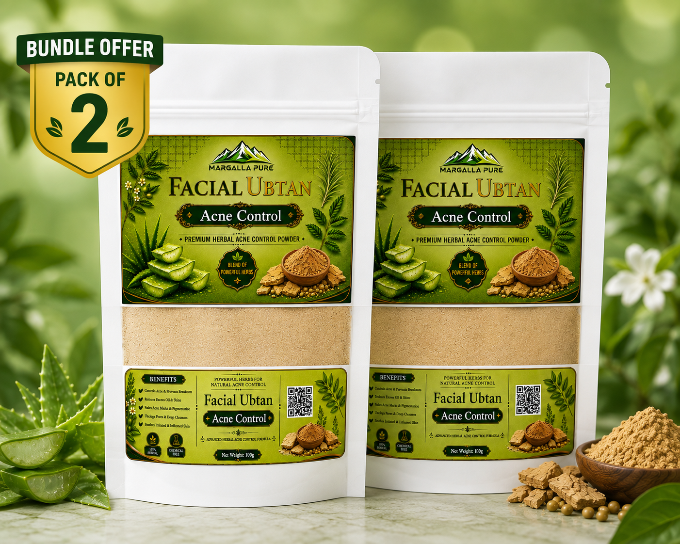 Facial Ubtan - Acne Control | Pack of 2 Bundle