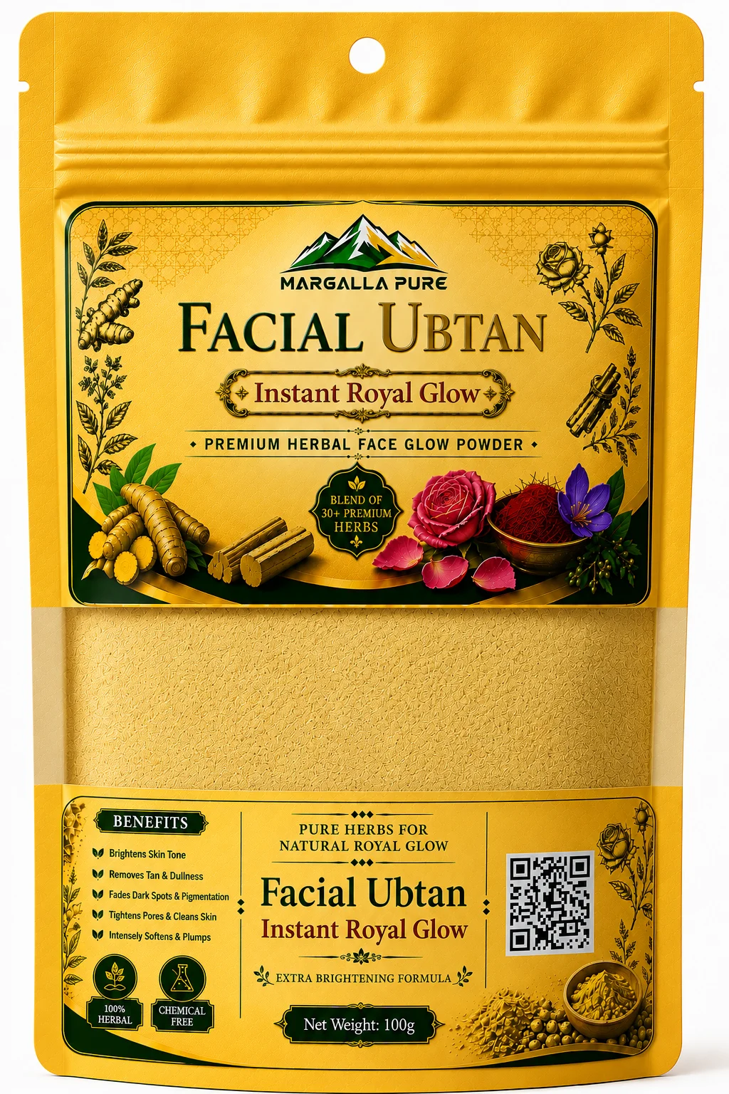 Facial Ubtan Bundle – Acne Control + Instant Royal Glow (Pack of 2 ) - Image 2